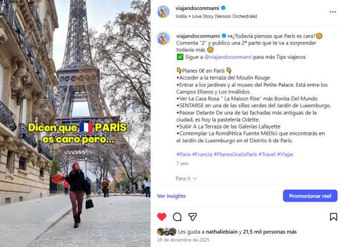 Dicen que Viajar a París es caro pero estos planes son gratis