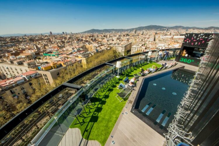 Rooftop en Barcelona vistas 360 Hotel Raval